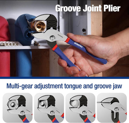 7-Piece Pliers Set, Pliers Tool Set with Comfort Grip, Blue