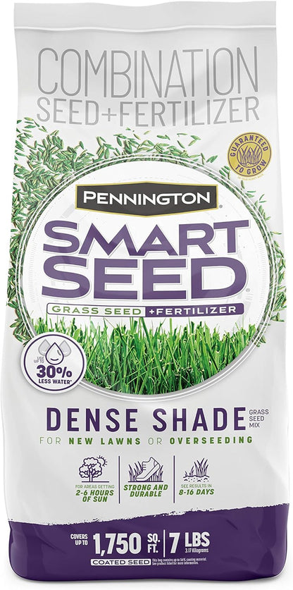 Smart Seed Dense Shade Mix Grass Seeds for Lawn, 7 Lb