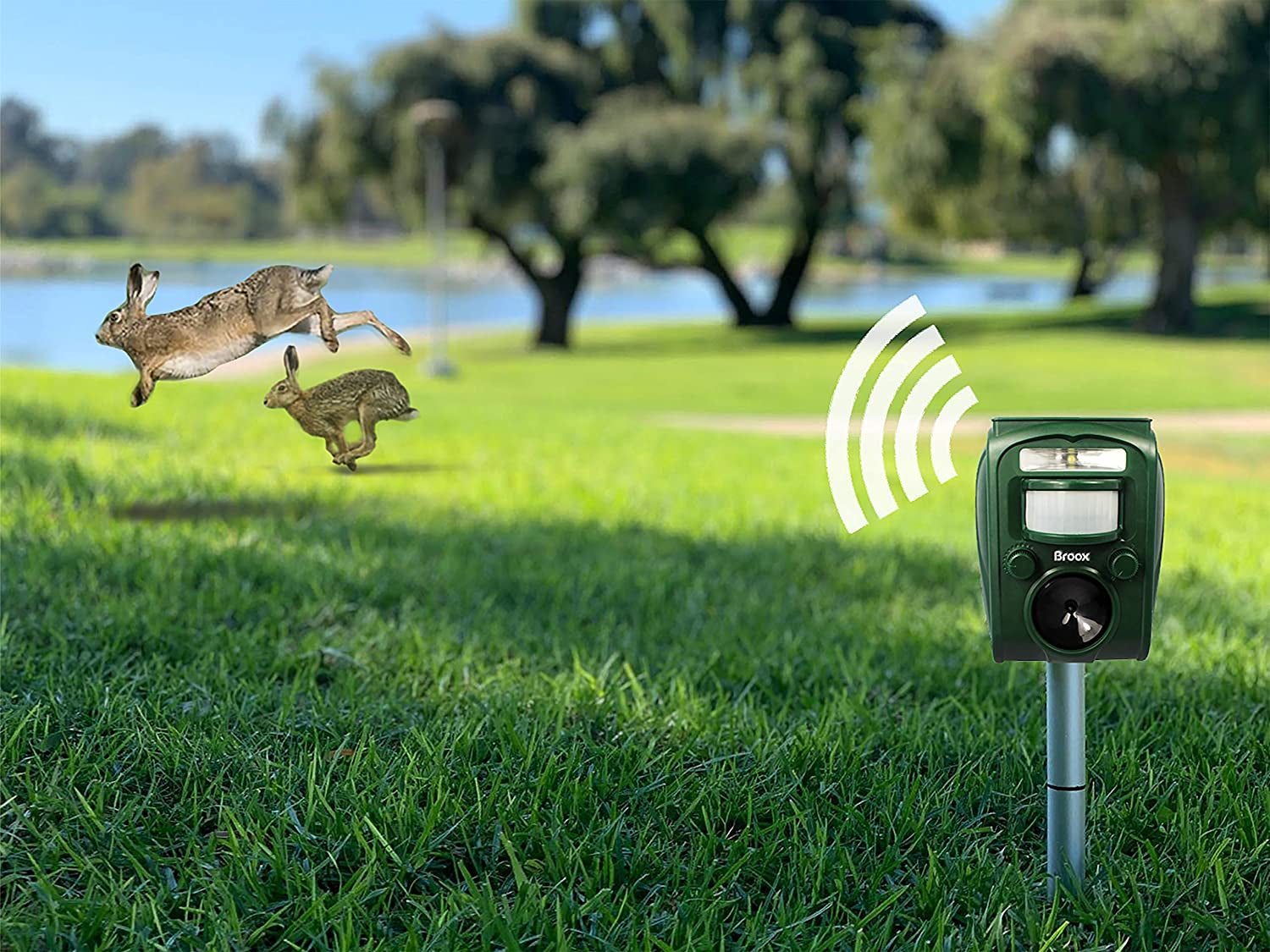 2026 Upgraded Solar Animal Repellent, Cat Repellent Outdoor, Squirrel Repellent, Deer Repellent, Ultrasonic Pest Repeller, Waterproof IP 65, Motion Detection, Dog, Raccoon, Skunk, Rabbit, Rodent