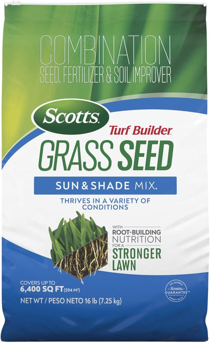 Scotts Turf Builder Grass Seed Sun & Shade Mix, 5.6 Lbs.