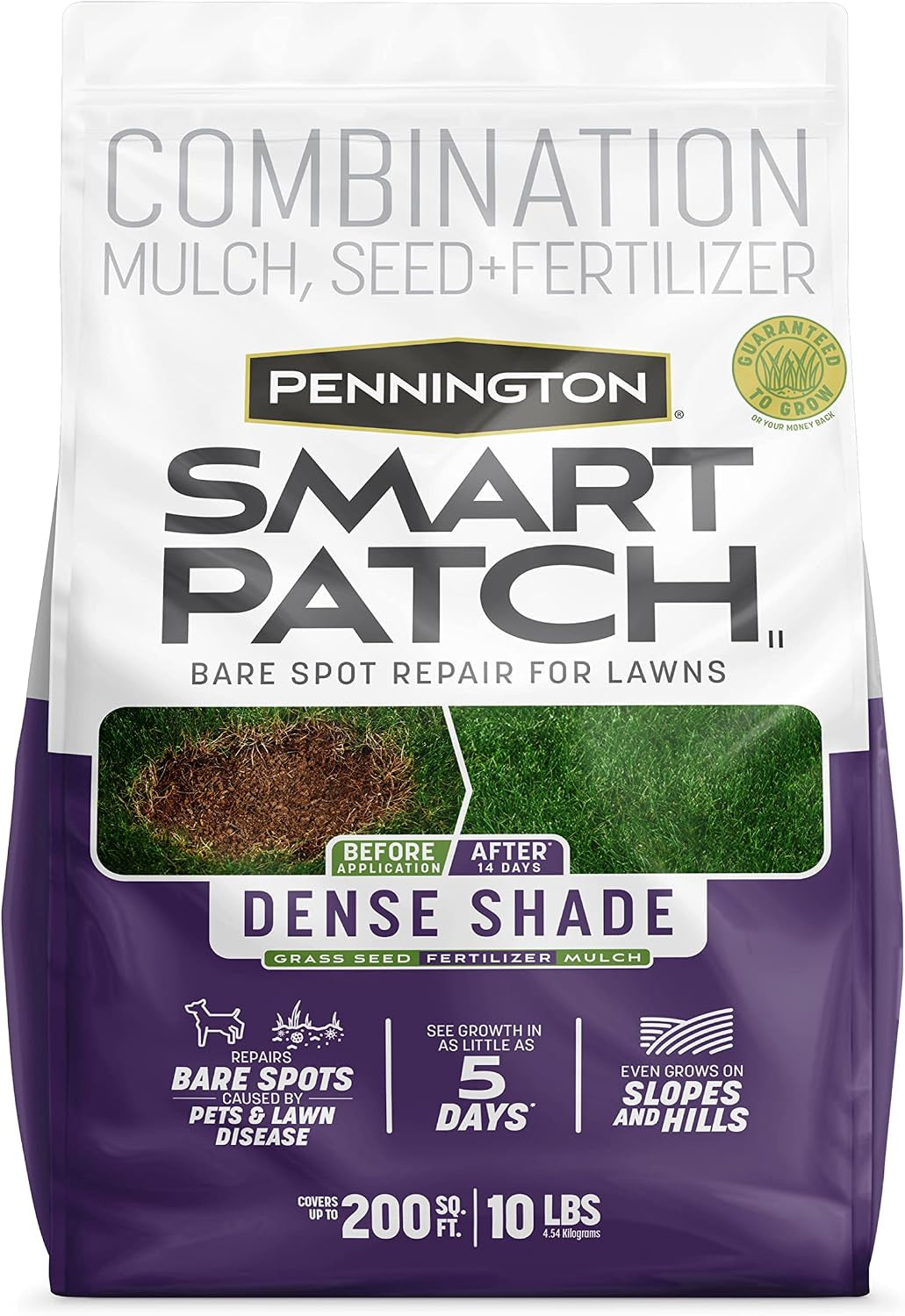 Smart Seed Dense Shade Mix Grass Seeds for Lawn, 7 Lb