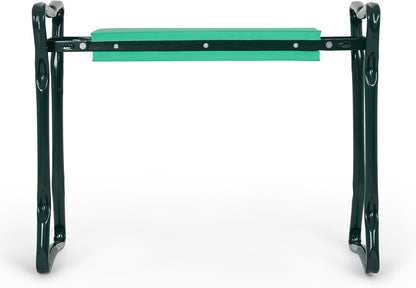 Backyard Expressions Garden Kneeler & Seat – 2-In-1 Garden Stool and Kneeler, Foldable Gardening Bench with Cushioned Pad for Weeding, Planting & Yard Work