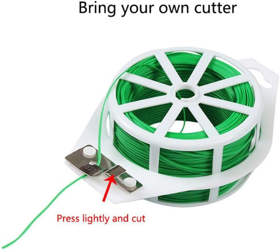 Garden Plant Ties 30M with Cutter, Reusable Garden Twist Ties Multi-Purpose for Climbing Plants Tomatoes Vines Cable Organizing Home Office(M)