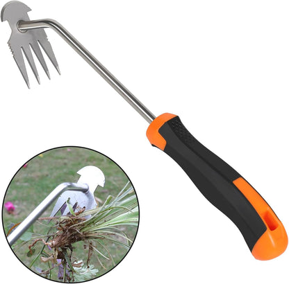 Weed Remover Tool,Portable Garden Weeder Tool,New Gardening Weeding Tools,For Garden Hand Tools for Vegetable Gardening Backyard Farm Planting & Uprooting Weeding Tool (Rubber Handle)