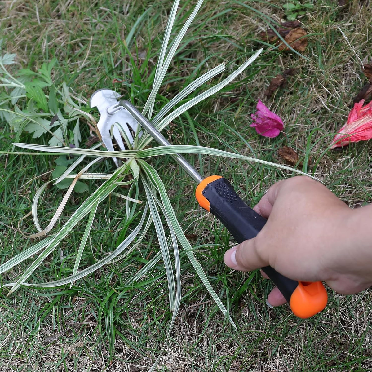 Weed Remover Tool,Portable Garden Weeder Tool,New Gardening Weeding Tools,For Garden Hand Tools for Vegetable Gardening Backyard Farm Planting & Uprooting Weeding Tool (Rubber Handle)