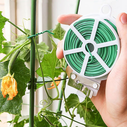 Garden Plant Ties 30M with Cutter, Reusable Garden Twist Ties Multi-Purpose for Climbing Plants Tomatoes Vines Cable Organizing Home Office(M)