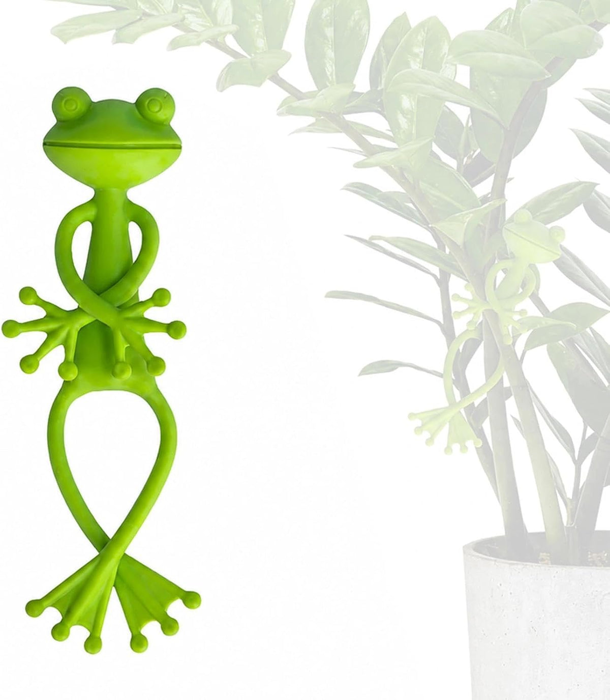 Frog Plant Support Clip Cute Stable Flower Pot Hugger Vine Holder Space Saving Climbing Fixture for Indoor Pots Outdoor Gardens Greenhouse Growers